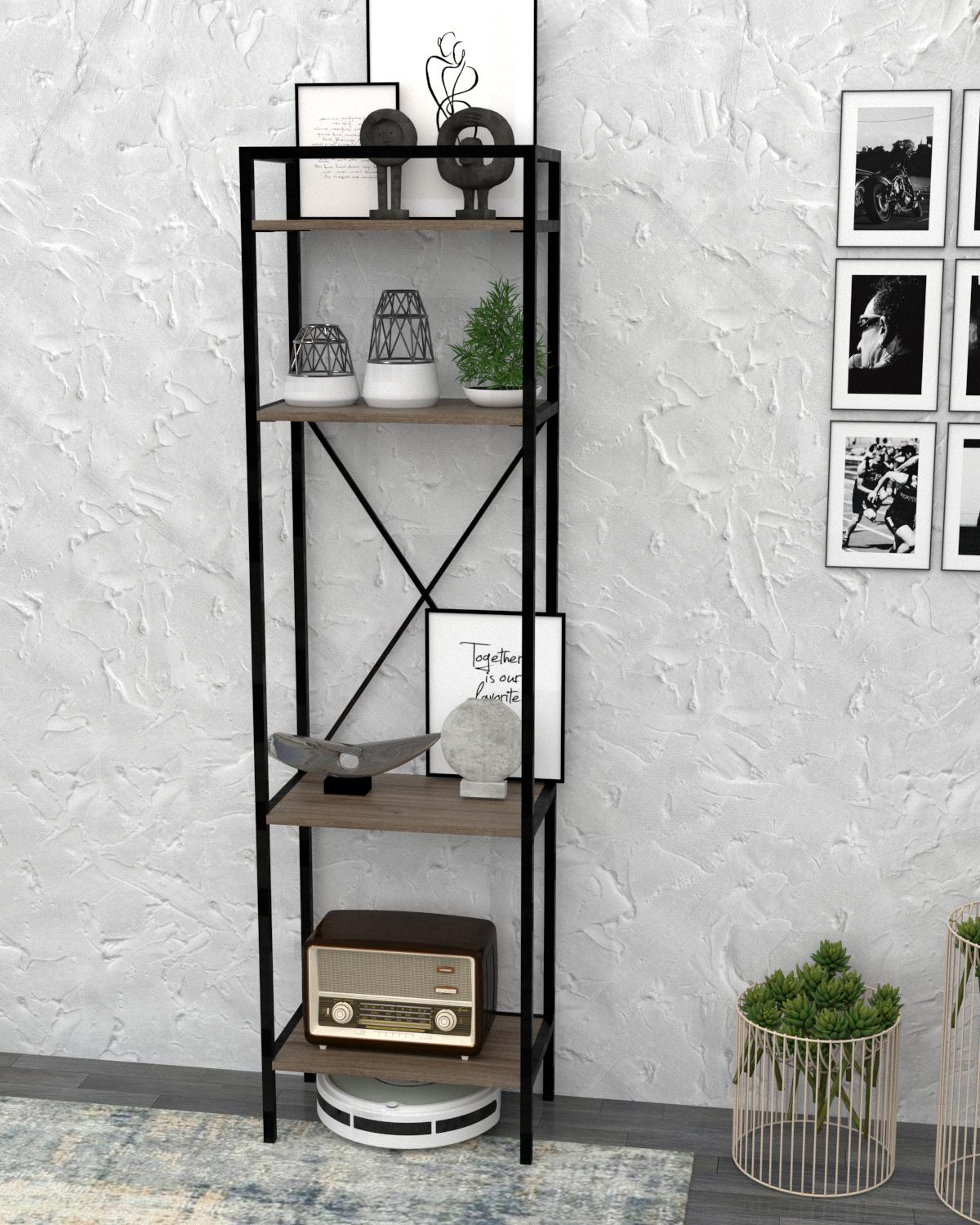 Стеллаж EcoLoft Башня DSP-1396-4 в стиле лофт Монтеверде (32310198)