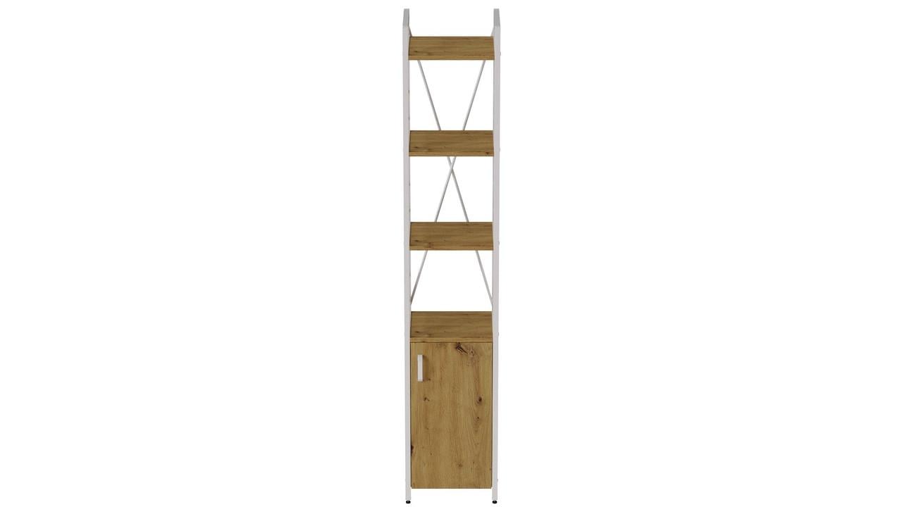 Этажерка Ferrum-decor 4/34 Коннект с тумбой 179x34x28 см Белый/Артизан (FRD-104475)