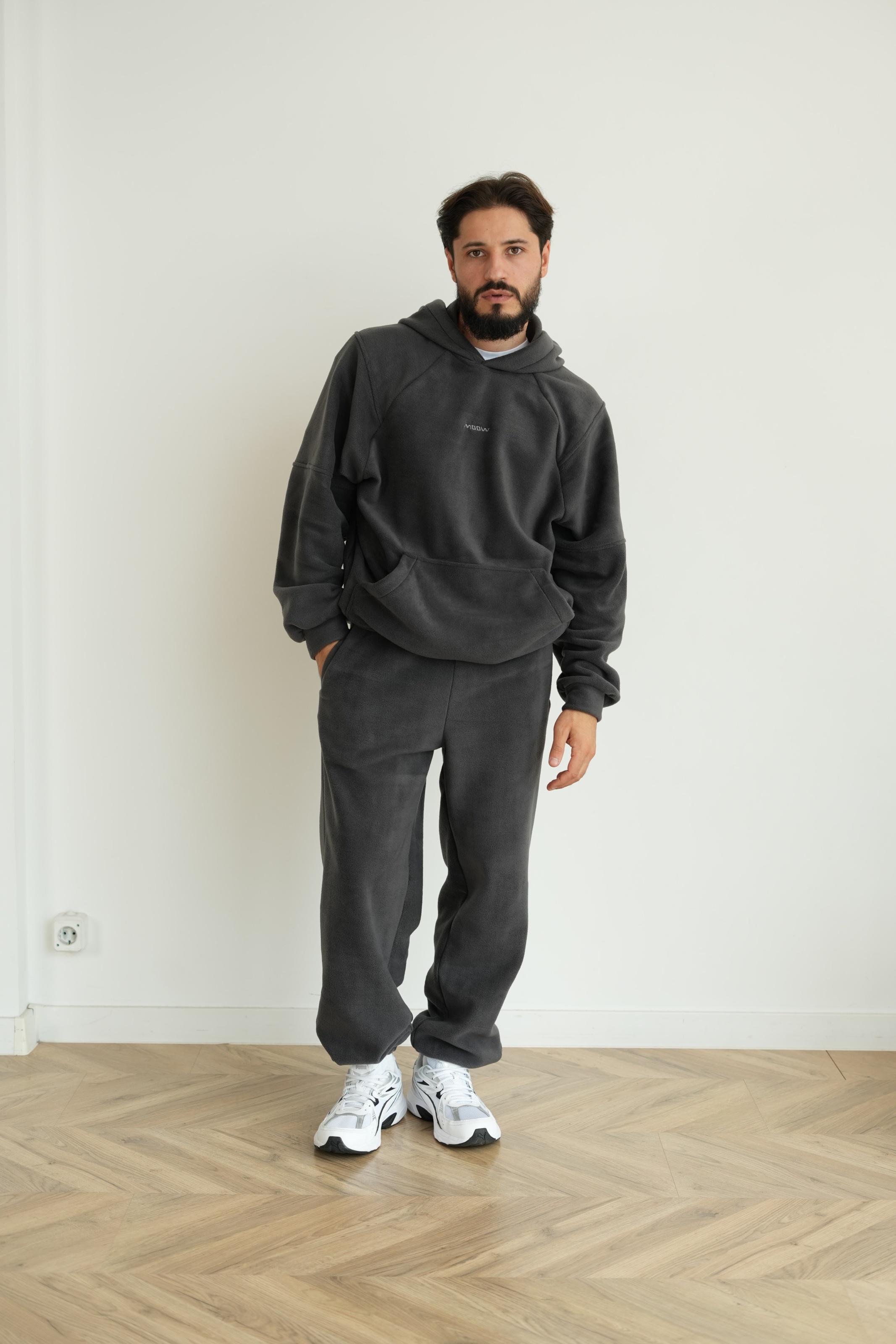 Костюм чоловічий флісовий BASE S/M Графіт (10205SMm) - фото 2 Костюм чоловічий флісовий BASE S/M Графіт (10205SMm) - фото 2