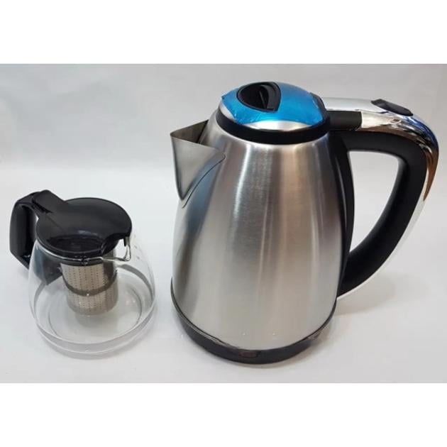 Электрочайник с заварником Rainberg RB-2504 на подставке из нержавеющей стали (RB2504-AV)