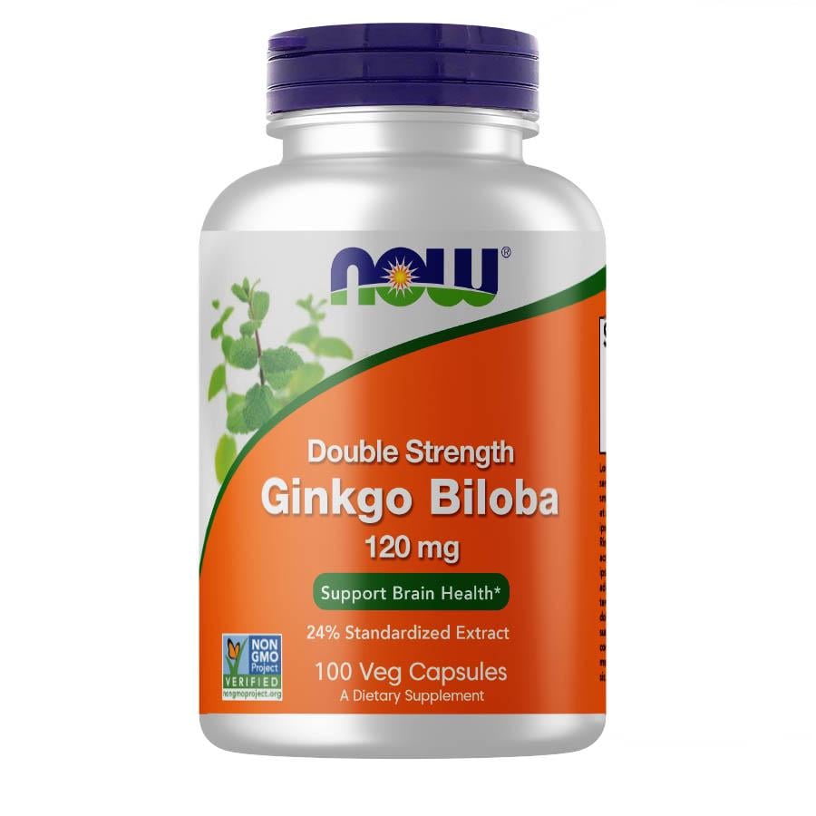 Натуральна добавка NOW Ginkgo Biloba 120 мг 100 вегакапс. (2569)