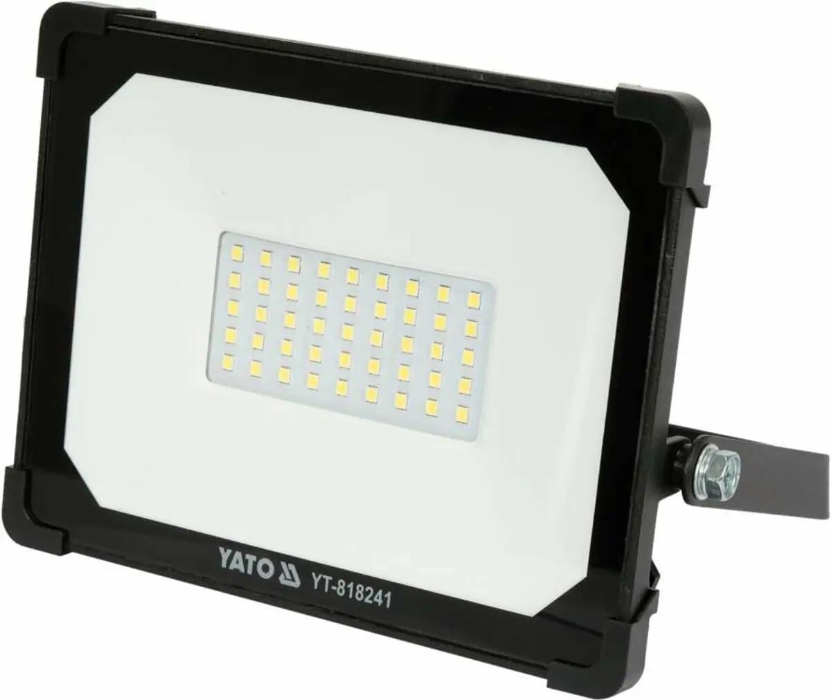 Прожектор со SMD-диодным излучателем YATO: 30Вт, 230 В, 2850 Лм, 45 диодов, 181x 169.5x 32 мм [10]