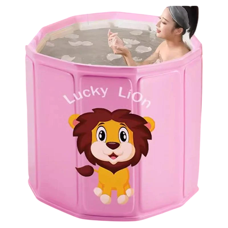 Ванна для горячей и холодной воды 80х70 см Розовый (33426-12)