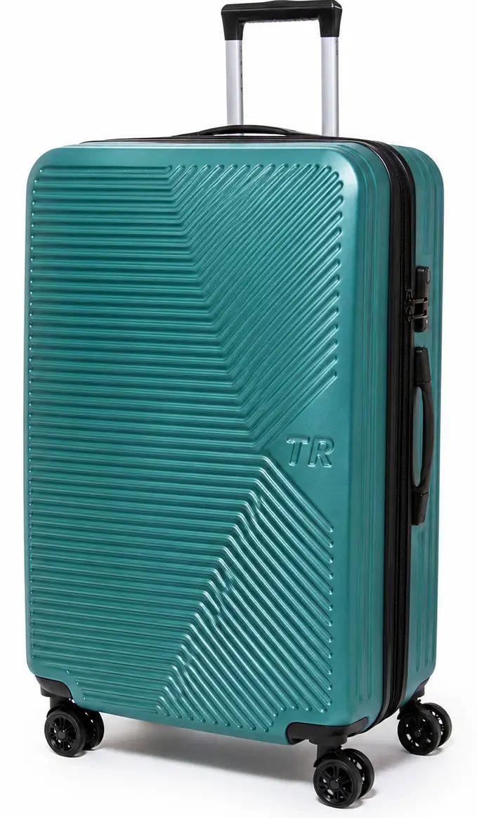 Валіза пластикова Fashion велика 115 л Смарагдовий (POD804 large emerald)
