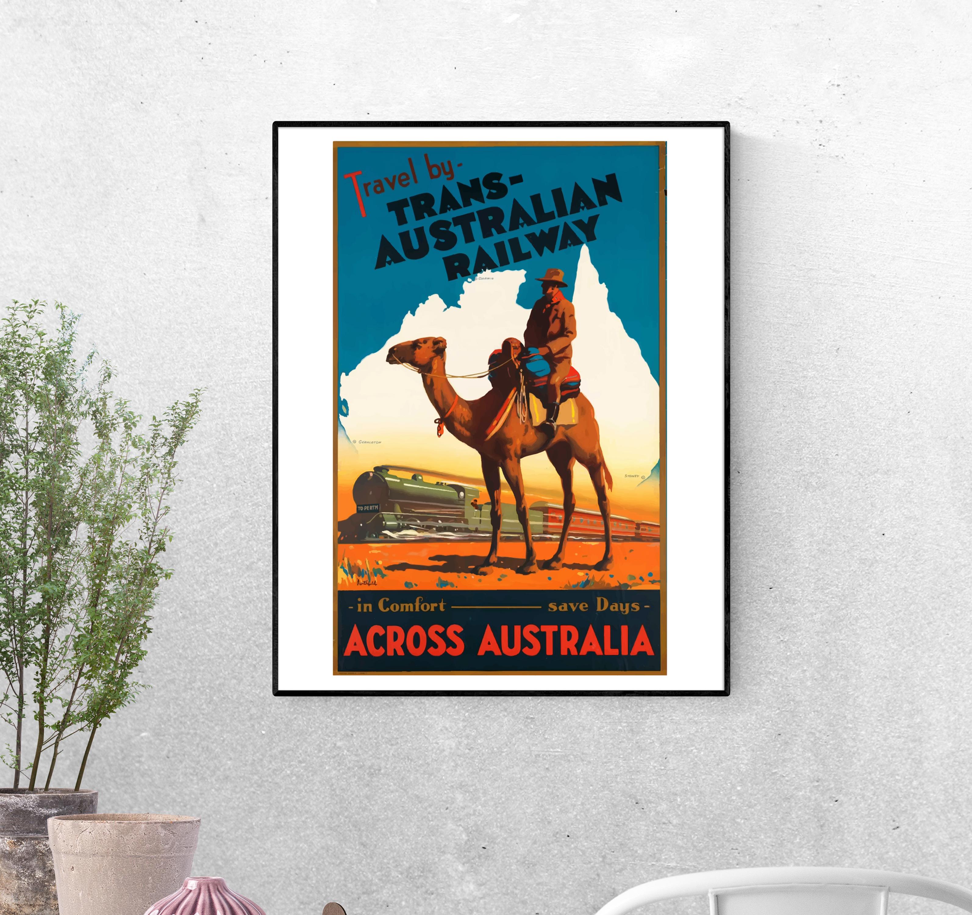 Тревел-постер Австралийская железная дорога формат А-3