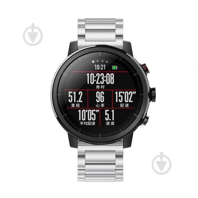 Ремешок BeWatch для Amazfit Stratos / Pace Серебристый (1020405)