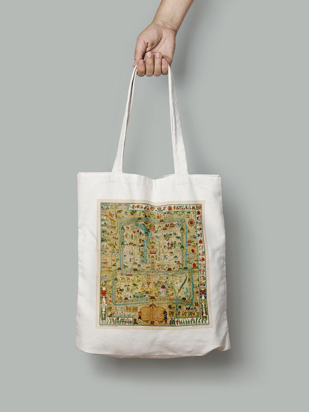 Эко-сумка Карта и история Пекина шопер (OLD_MAP_poster_25_Bag)