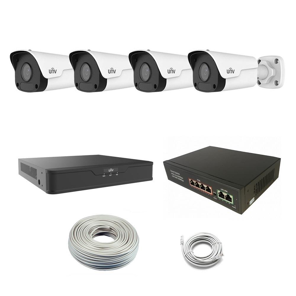 Комплект відеоспостереження Uniview IPC-4W 4Mp KIT - фото 1