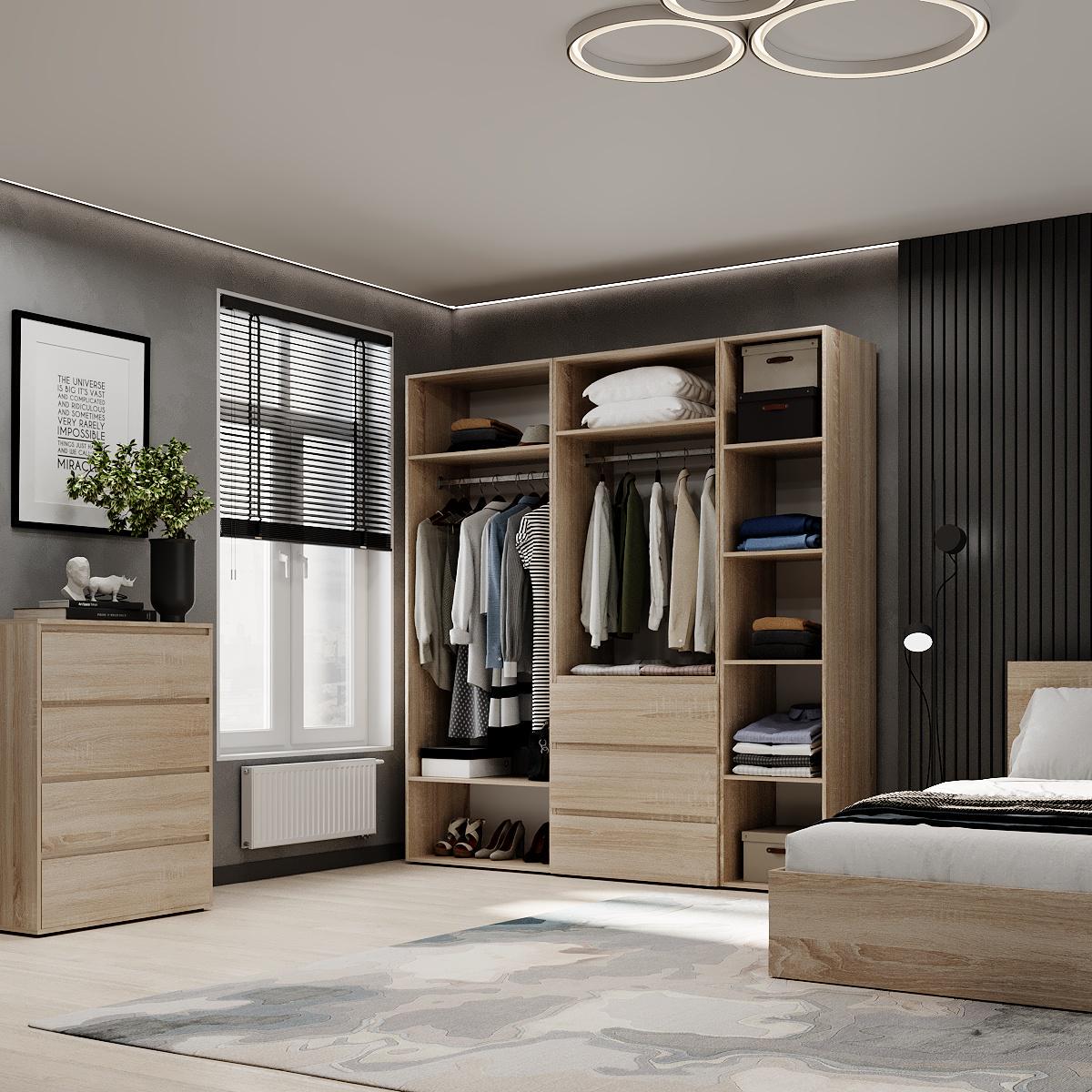 Шафа розпашна комбінована ART IN HEAD №4 Light 2000x500x2200 мм Дуб Сонома світлий (GALTK0413000000) - фото 4 Шафа розпашна комбінована ART IN HEAD №4 Light 2000x500x2200 мм Дуб Сонома світлий (GALTK0413000000) - фото 4