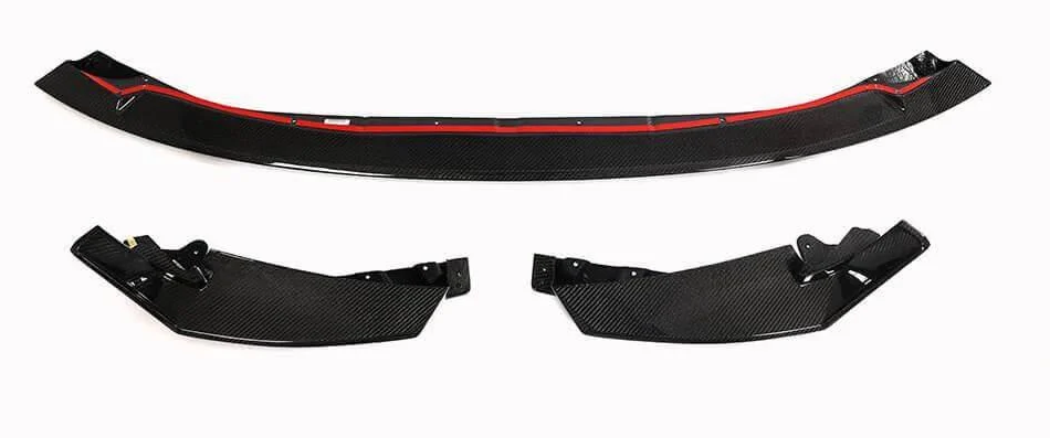 Накладка на передний бампер DDCarbon V8 для G80/BMW 3 серия G20/21 2018- карбон (136816)