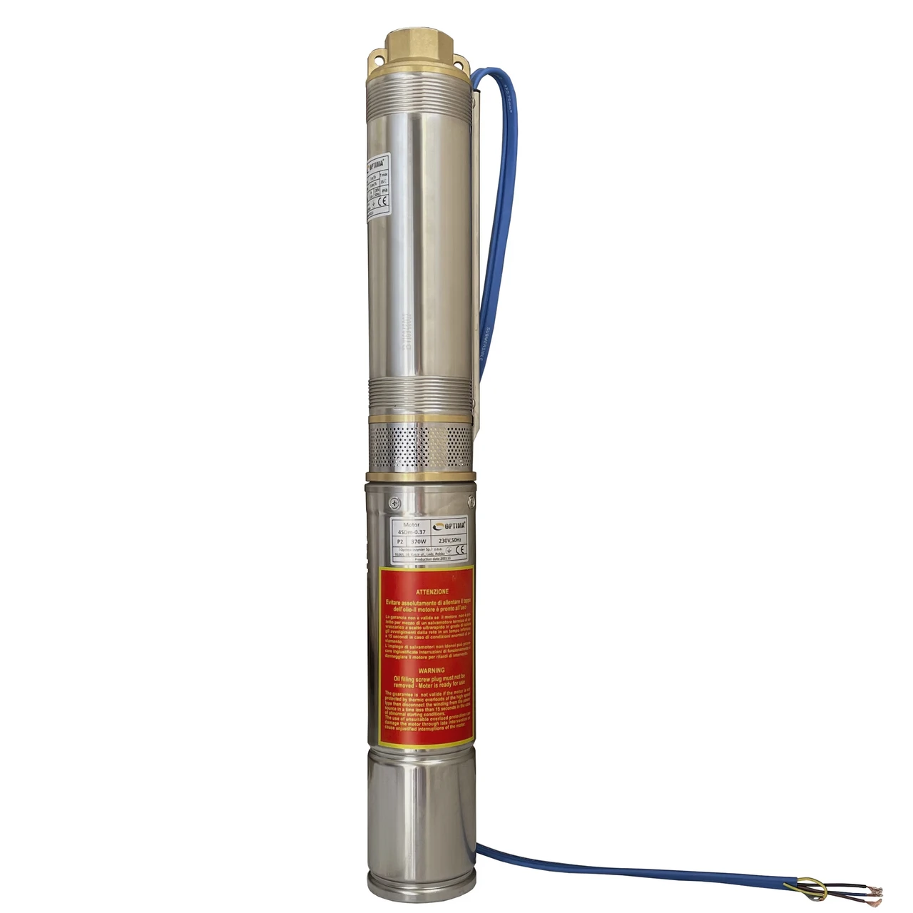 Насос скважинный Optima 4SDm3/6 с повышенной устойчивостью к песку 0,37 кВт 44 м с пультом и кабелем 1,5 м (24209652)