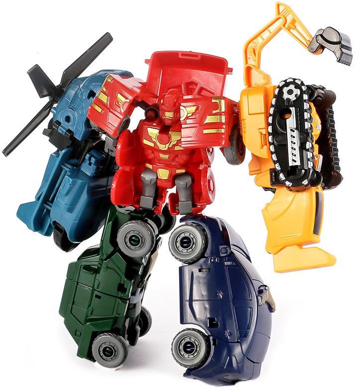 Детская игрушка Трансформер Тобот Тритан из машинок и техники 22 см (28443906)