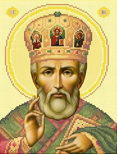 Вишивка бісером Святий Миколай ПО-036 20х26 см Вишивка бісером Святий Миколай ПО-036 20х26 см