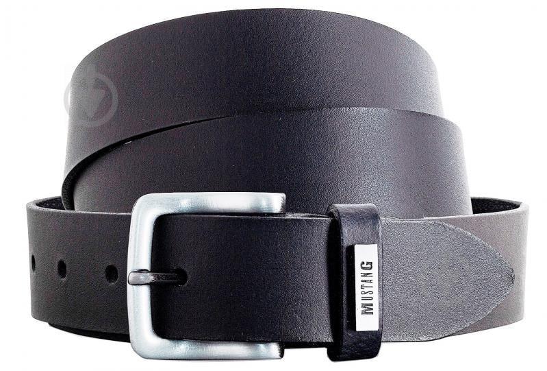 Ремень мужской из кожи под джинсы 3,5 см Mustang Черный (MG2050L01 black)