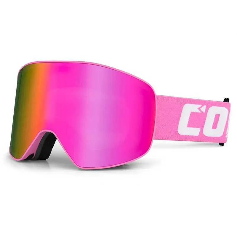 Маска гірськолижна Copozz GOG-2919 Anti-Fog Ski Unisex магнітна захист від ультрафіолету Pink (60612)