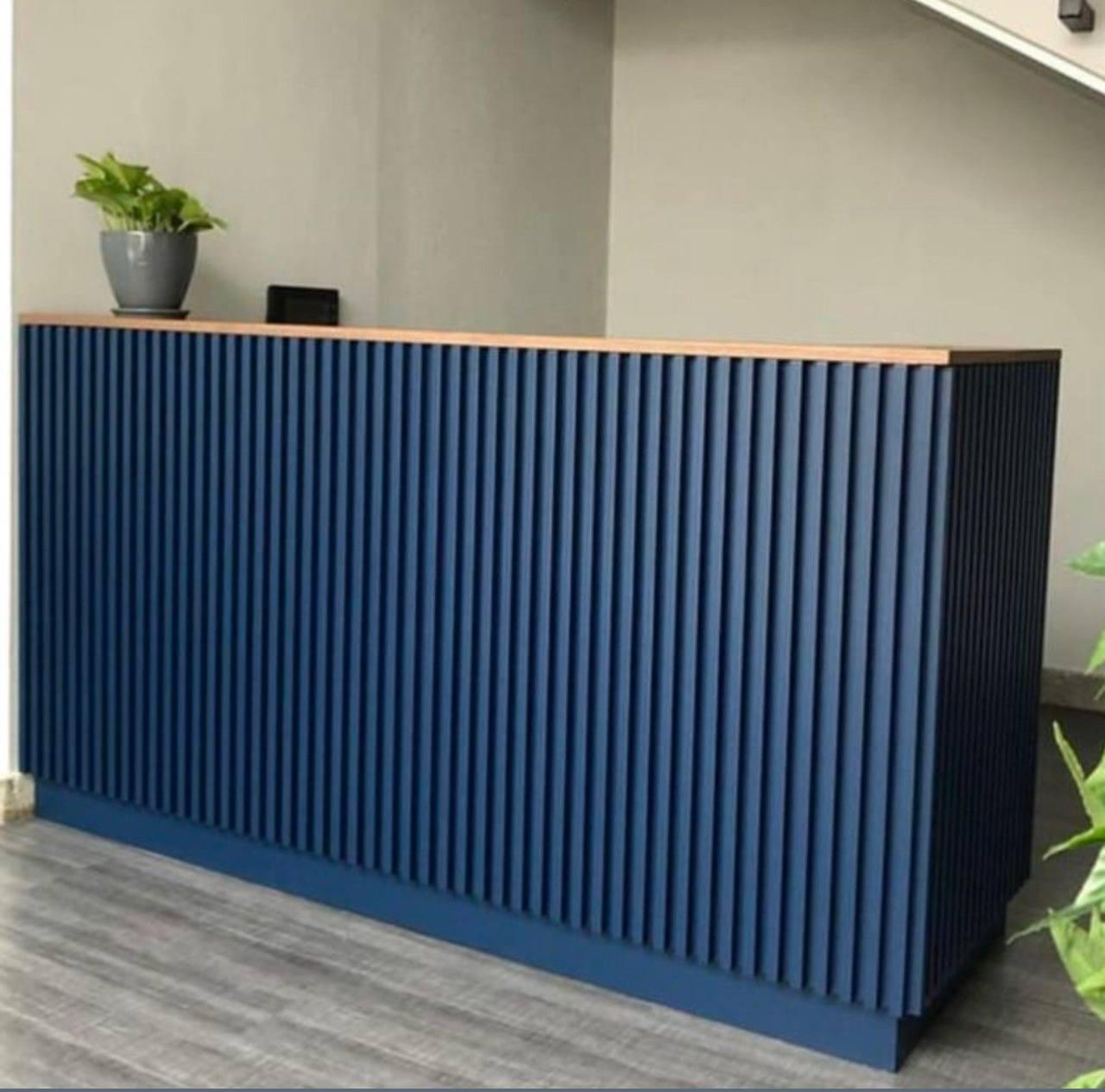 Барна стійка із натурального дерева NordicWood Tree з натурального дерева 100 см Синій (БСД0012)