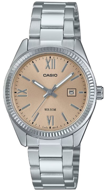 Наручний годинник жіночий Casio LTP-1302DD-4A2 d 30 мм Срібний/Рожевий