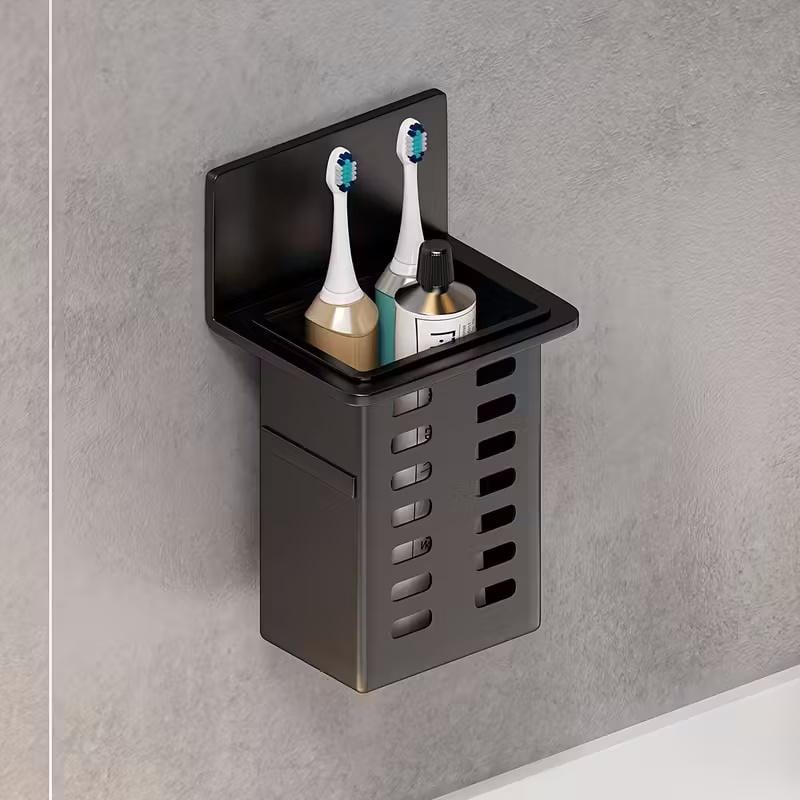 Органайзер настенный для хранения на кухне/в ванной ERYDE универсальный пластиковый Черный Органайзер настенный для хранения на кухне/в ванной ERYDE универсальный пластиковый Черный