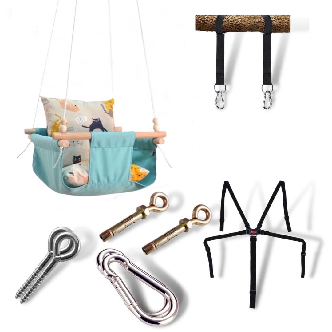 Детская качеля Infancy Котики Мятный (9671295) Детская качеля Infancy Котики Мятный (9671295)