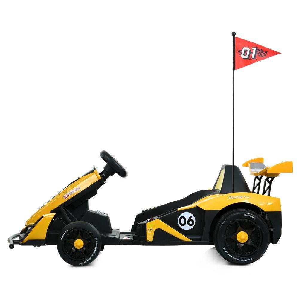 Детский электрокарт на радиоуправлении Bambi M 6147 на аккумуляторе от 3 лет одноместный Желтый (2634786134)