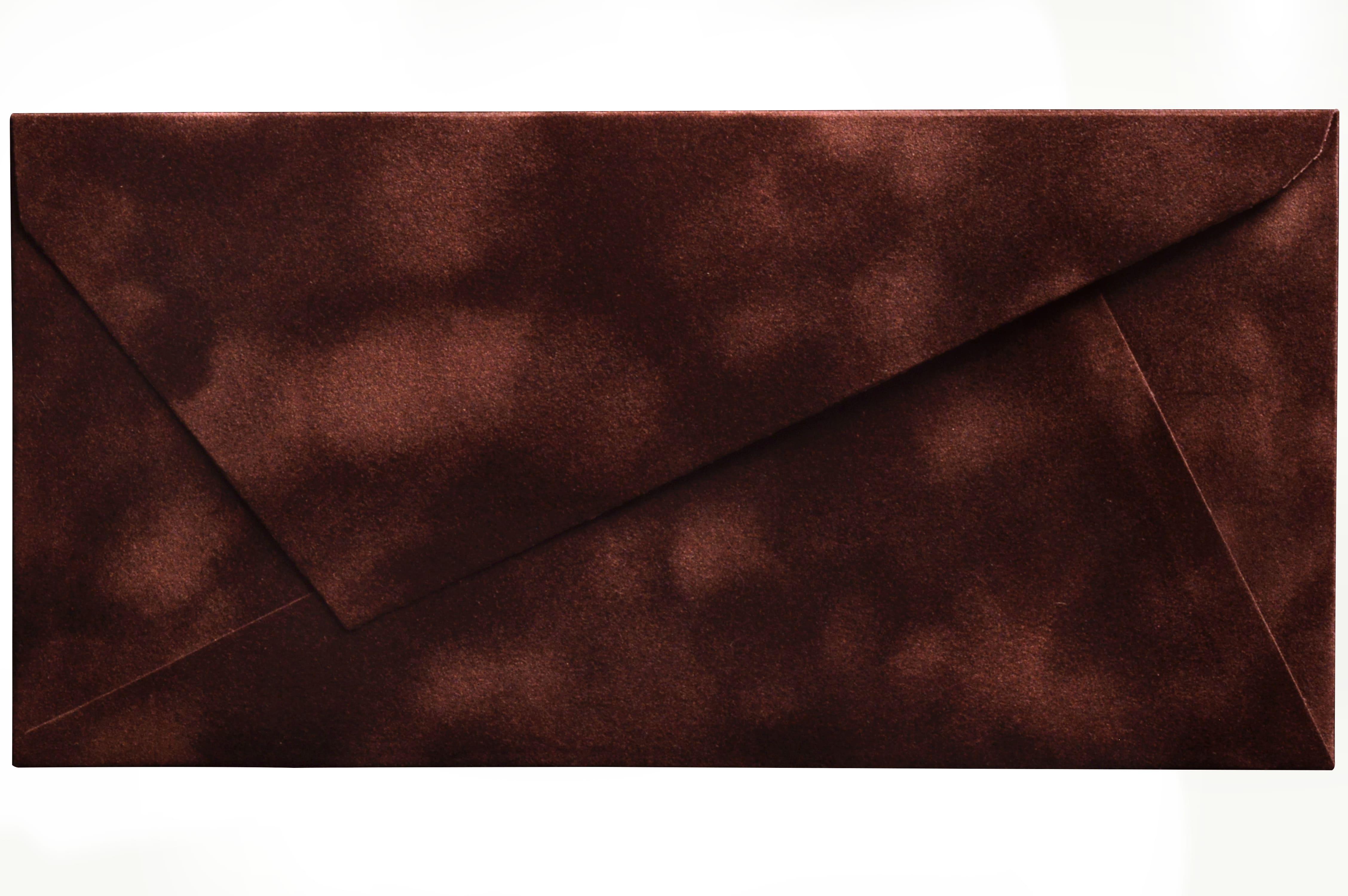 Конверт для денег бархатный с легким мраморным эффектом 22х11 см Шоколадный (374858019)