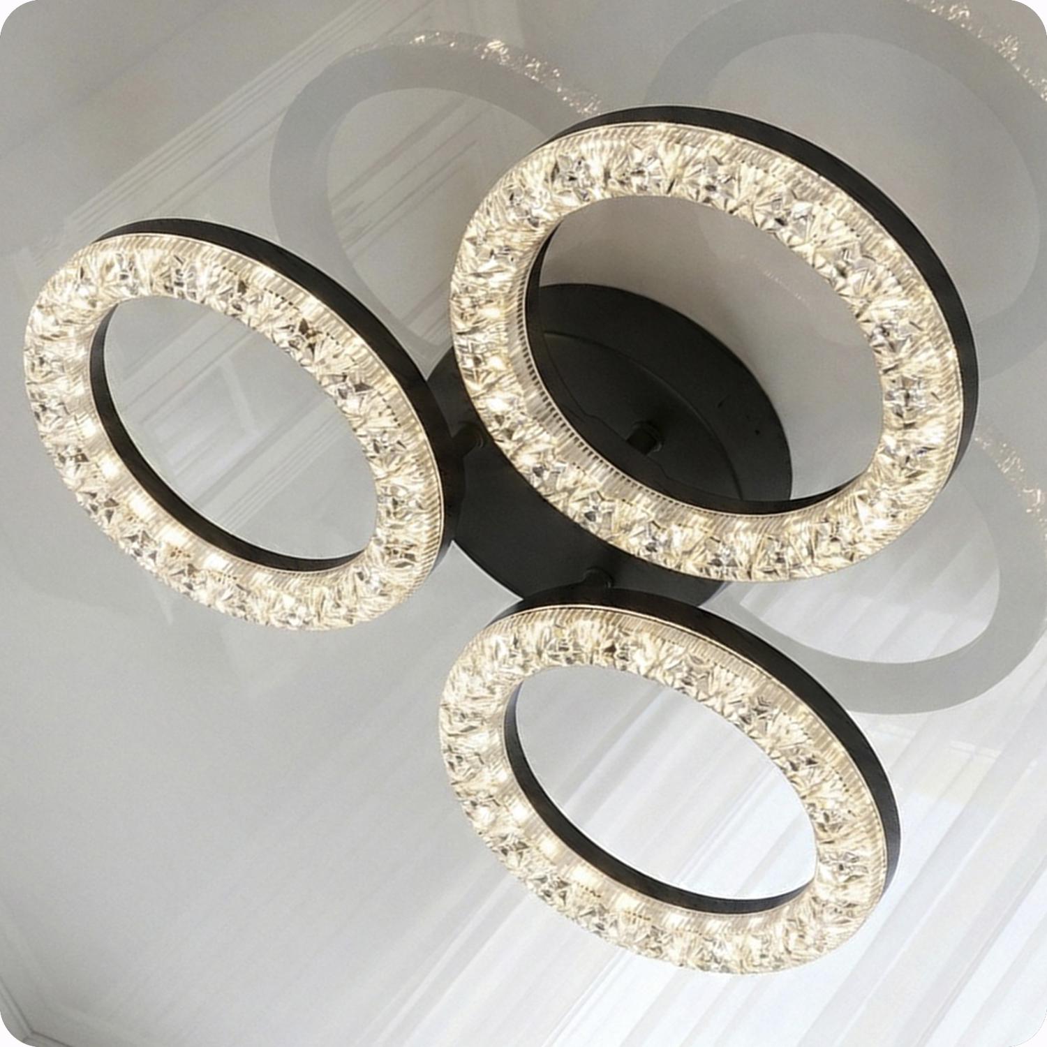 Люстра светодиодная 517 Dlight 3color 45 Вт Черный (02121)