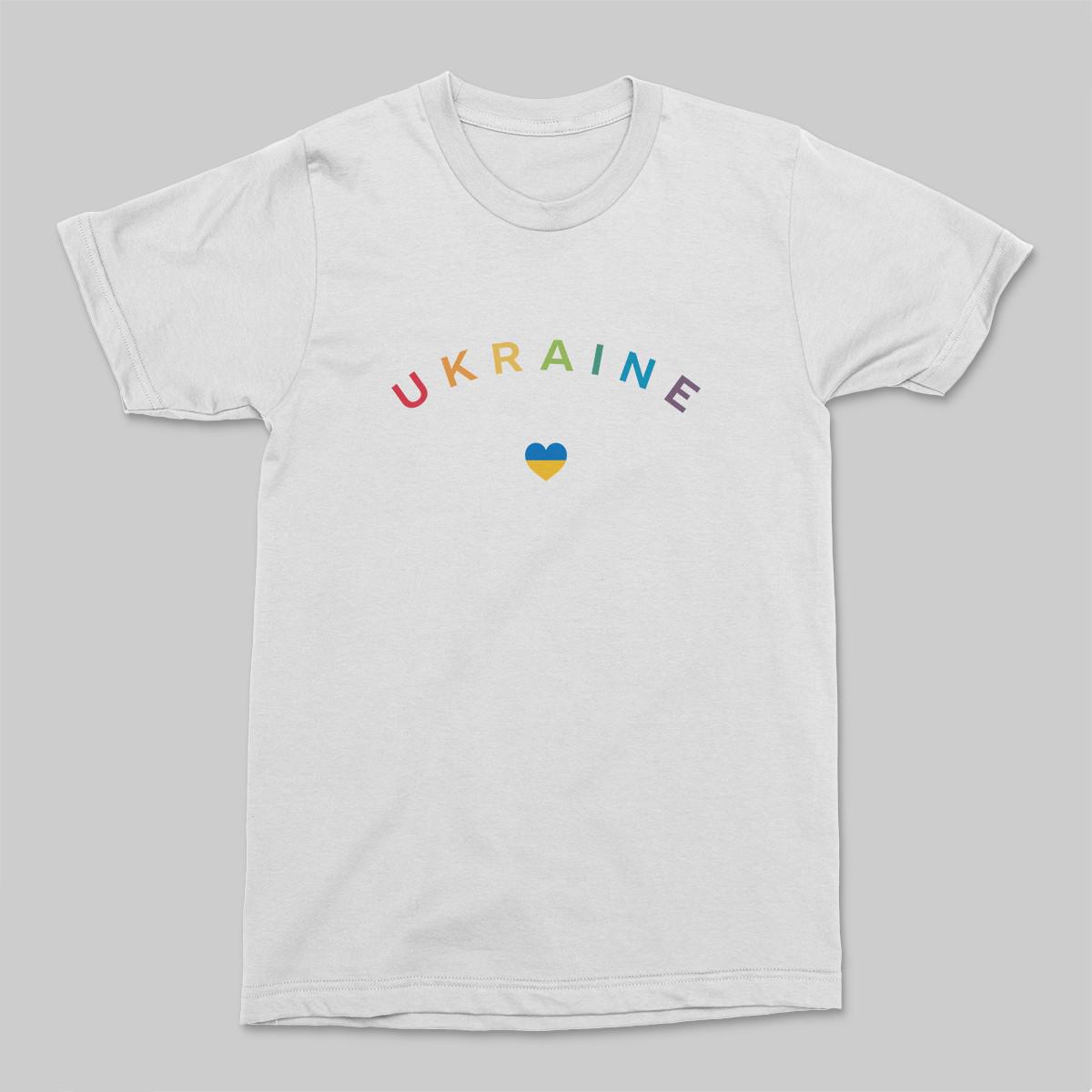 Футболка патриотическая унисекс Ufree Heart "Ukraine" S Белый (20010-1 -S)