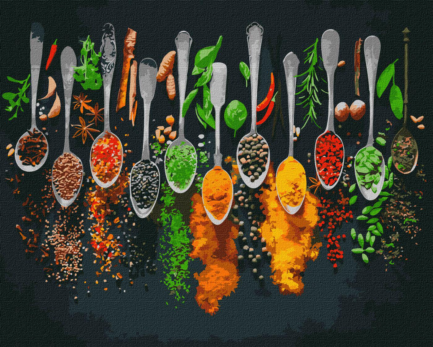 Набір для розпису по номерах Ideyka Прянощі світу КНО5673 40x50 см (MTT-161574)