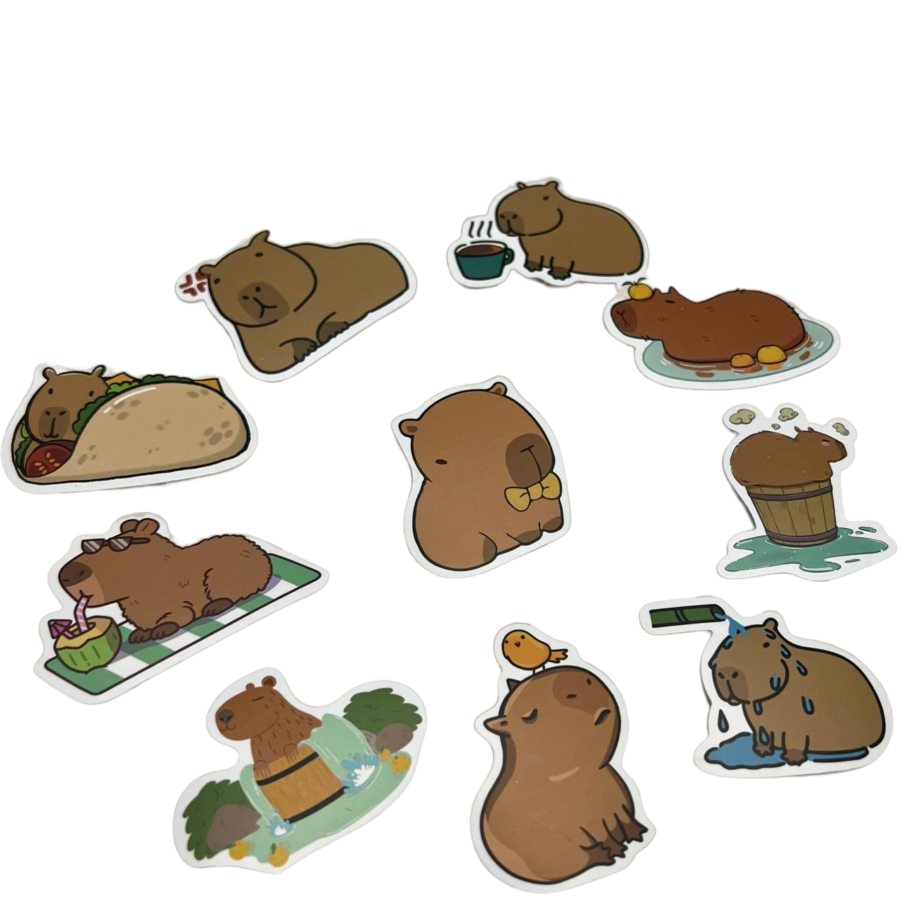 Набор виниловых стикеров Капибара 10 шт. (346745)