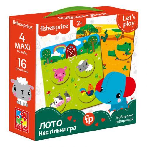 Настільна гра Fisher Price Лото Вивчаємо тварин у коробці (353467)