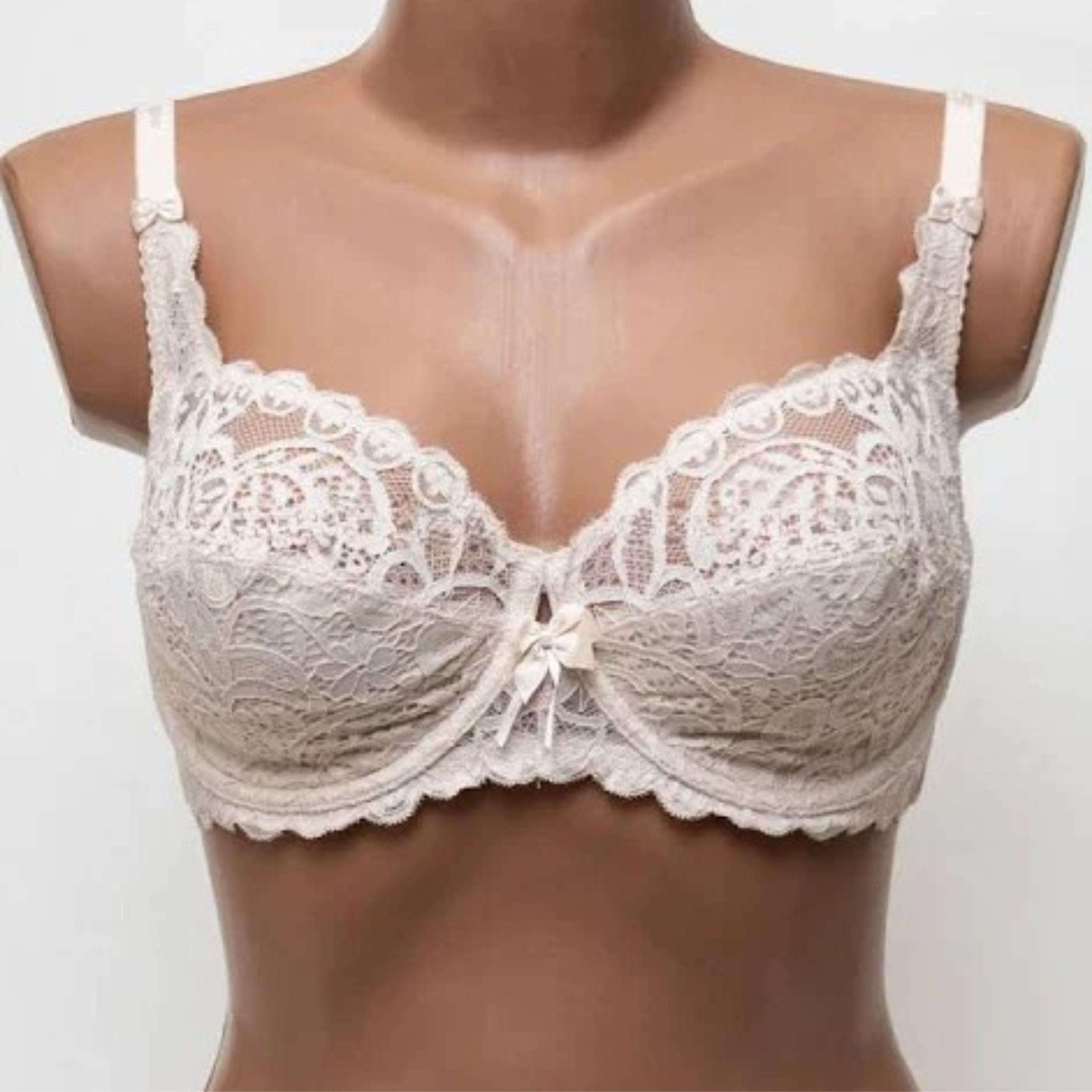 Бюстгальтер з кісточками Lanny Mode тонкий мереживний 85C Кремовий (11118)