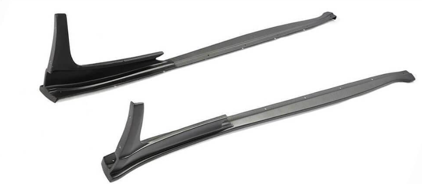 Боковые пороги DDCarbon V2 2016-2019 для Porsche Boxster/Cayman 982 718 2016- натуральный карбон (152986)