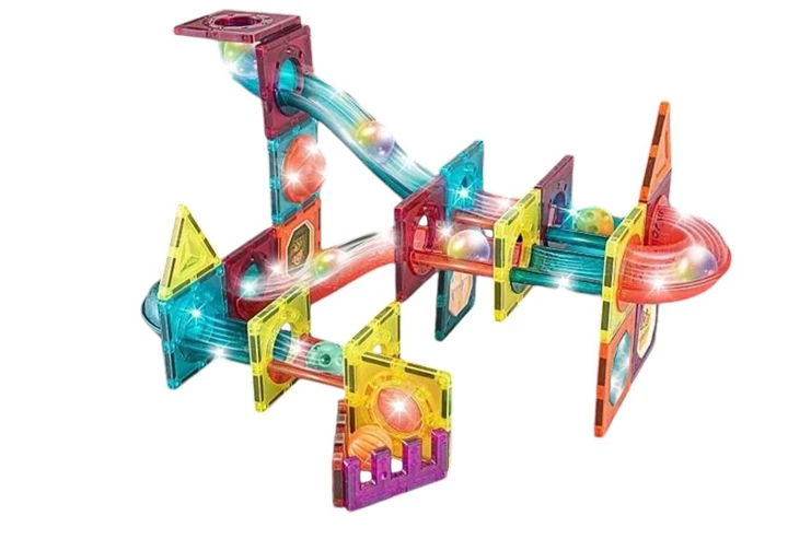 Конструктор магнитный CH 1171 подсветка/наклейки/инструкция 65 дет. (2361575366)