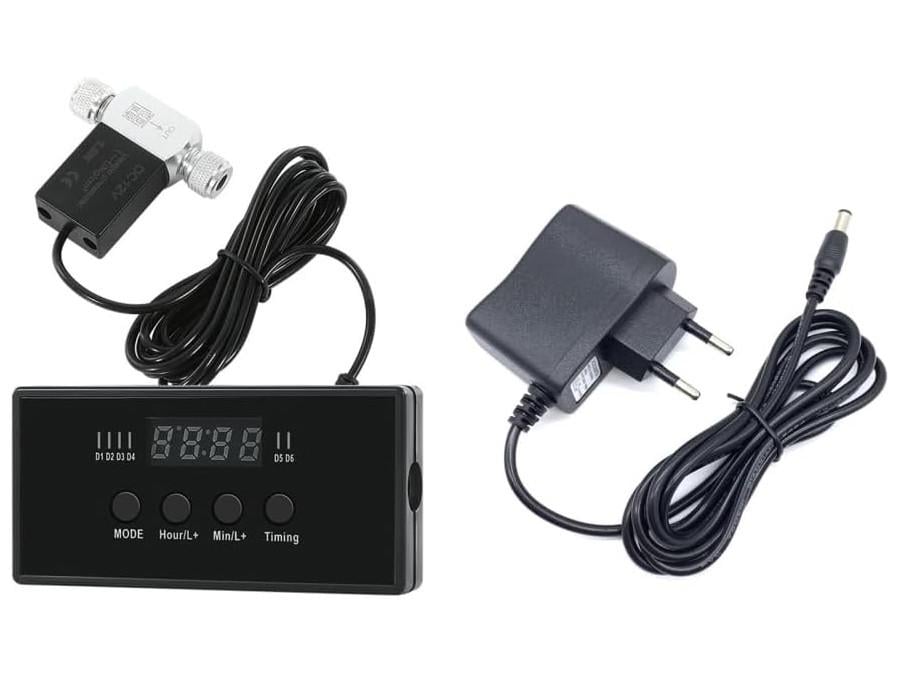 Электромагнитный клапан ZRDR с фитингами и электронным таймером 12В (X02-01B)