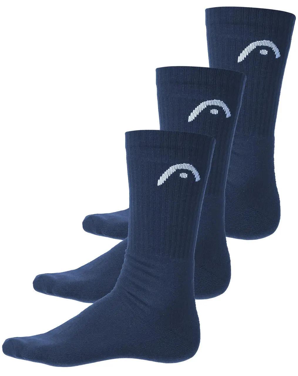 Шкарпетки чоловічі Head All Sports Training Crew 3P 43-46 Темно-синій (701229015-003 43-46)
