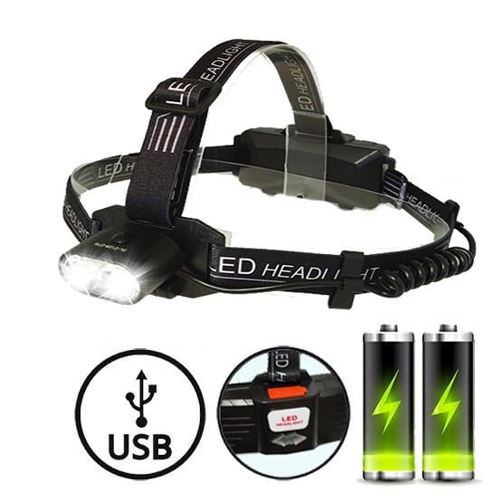 Ліхтар налобний 2128-T6 USB (2499462522) - фото 2 Ліхтар налобний 2128-T6 USB (2499462522) - фото 2