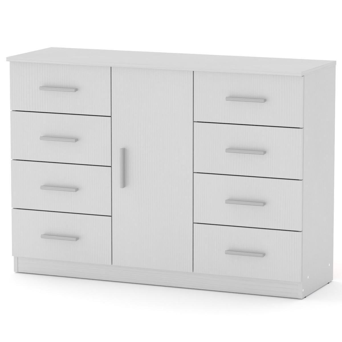 Комод для вещей МеблиКо 8-1 120х39х85 см Альба/Белый (k-1143-1) - фото 1