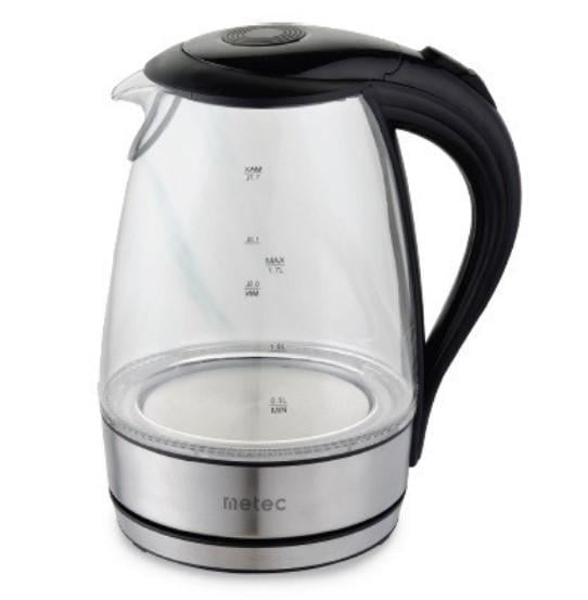 Електрочайник Metec EK-04GB скло 1,7 л 1850-2200W Чорний (УТ000093431)