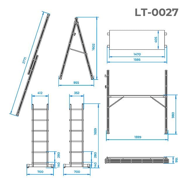 Сходи-поміст Intertool LT-0027 2x6 (9248084) - фото 11