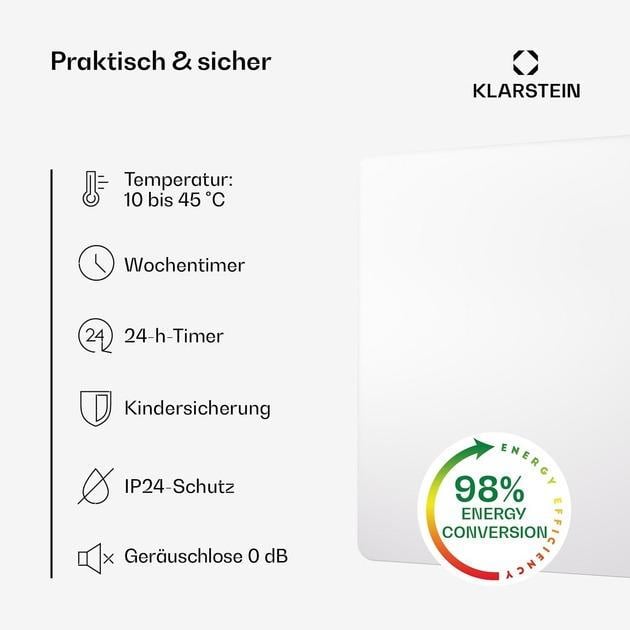 Инфракрасный обогреватель KLARSTEIN Wonderbeam 450 (10045437) - фото 4 Инфракрасный обогреватель KLARSTEIN Wonderbeam 450 (10045437) - фото 4
