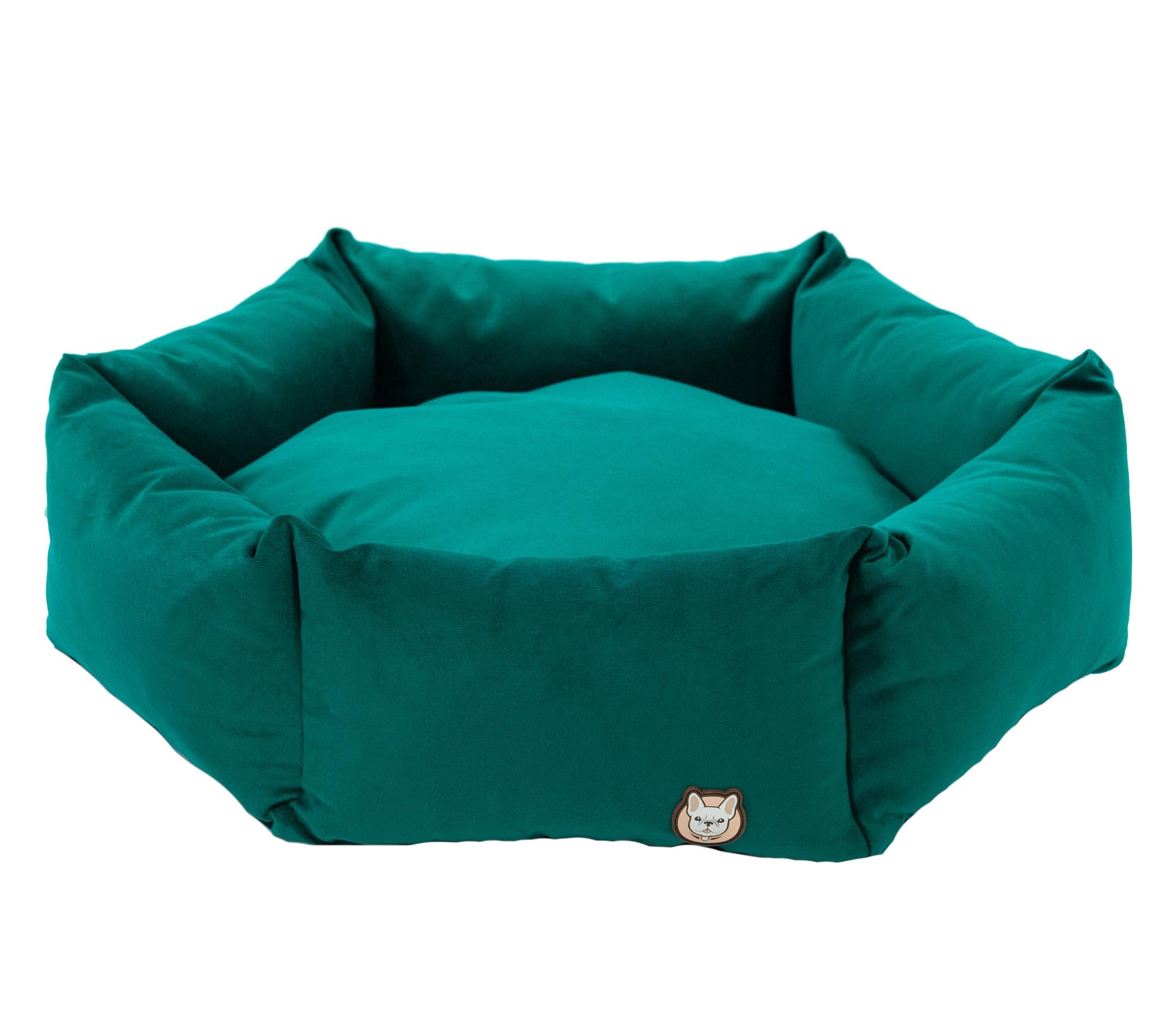 Лежак для собаки eGarden Hexasoft Nest D55 велюр Зеленый (6024)