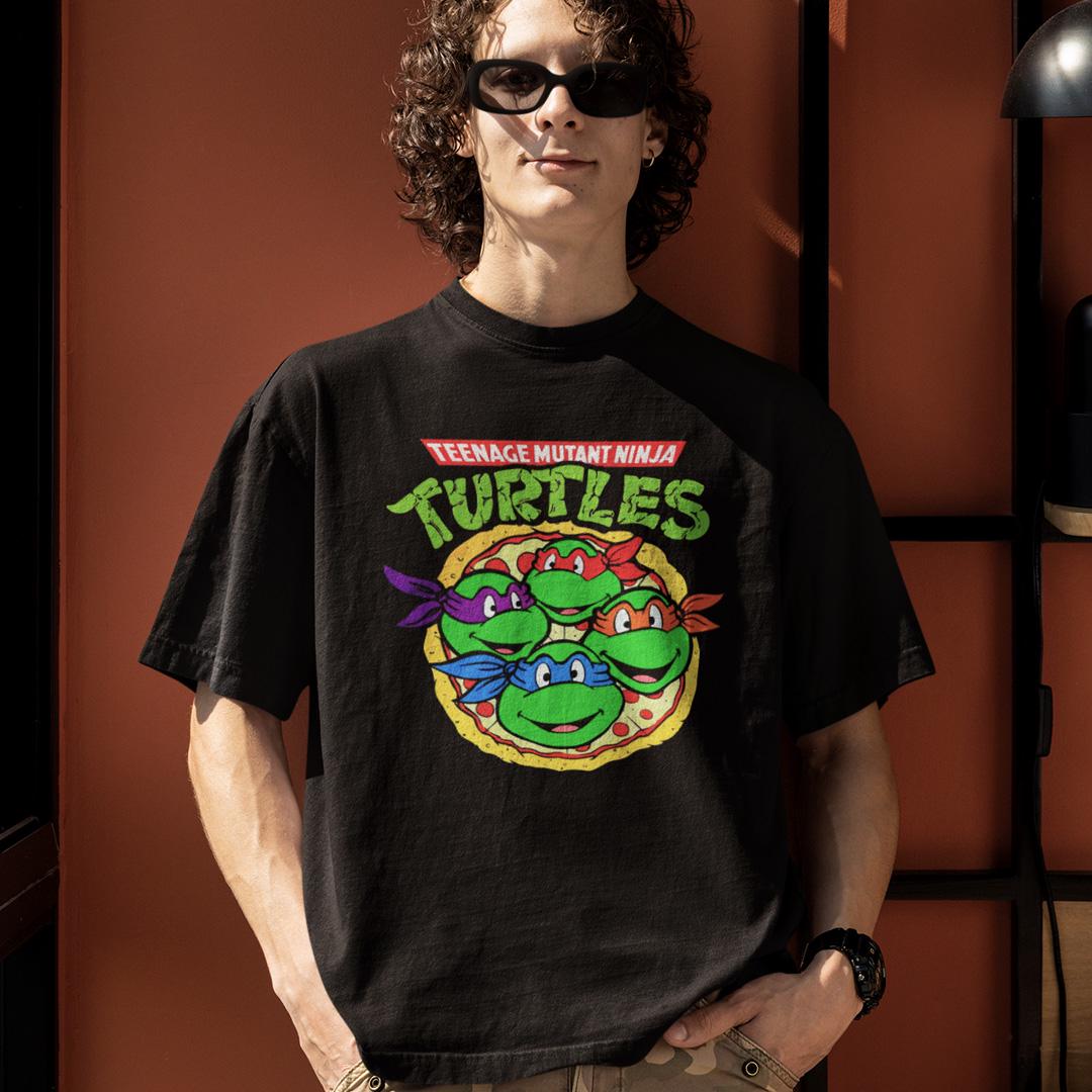Футболка унисекс Teenage Mutant Ninja Turtles Pizza 3XL Черный (32701572)