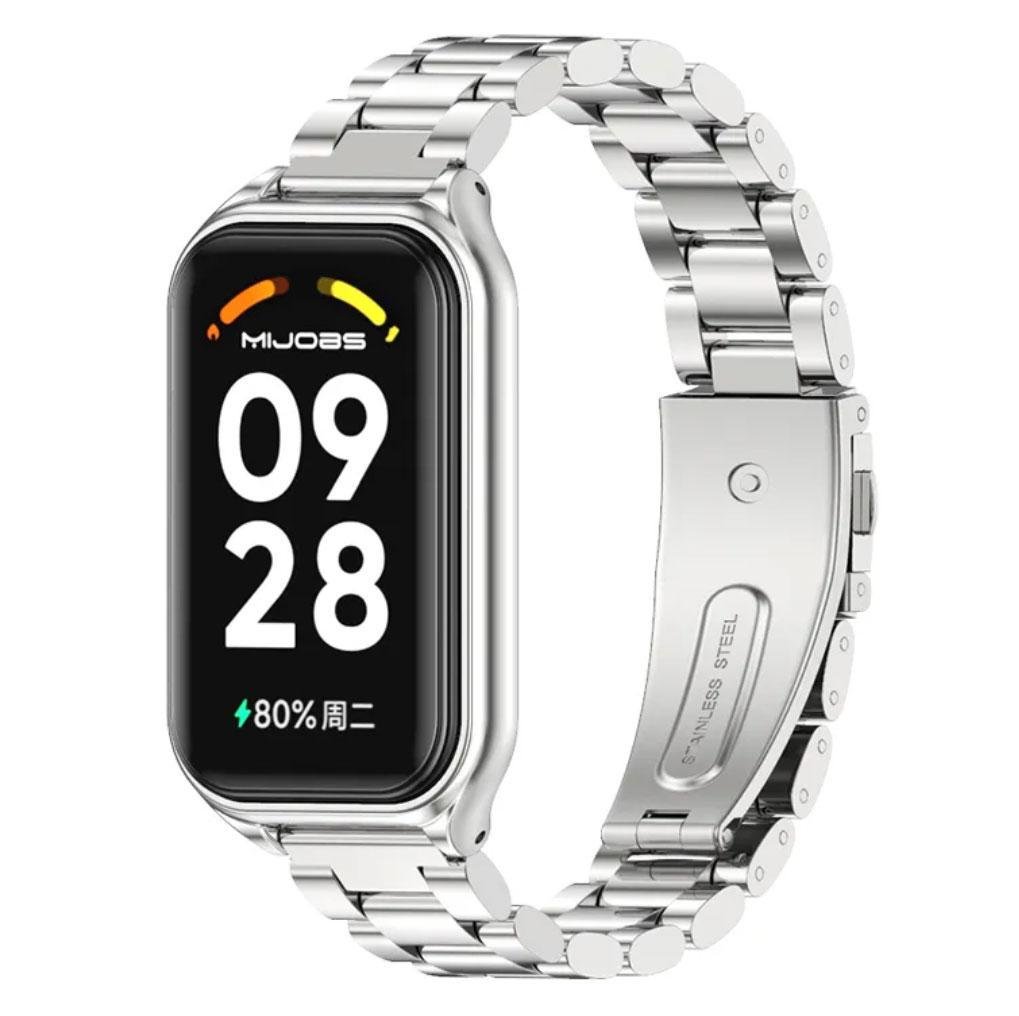 Ремешок металлический Mijobs для фитнес браслета Xiaomi Smart Band 9 Active Silver (2587175603) - фото 3 Ремешок металлический Mijobs для фитнес браслета Xiaomi Smart Band 9 Active Silver (2587175603) - фото 3