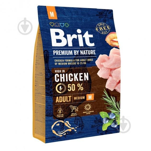 Brit (Чехия) Сухой корм Brit Premium M 3 kg (для взрослых собак средних пород)