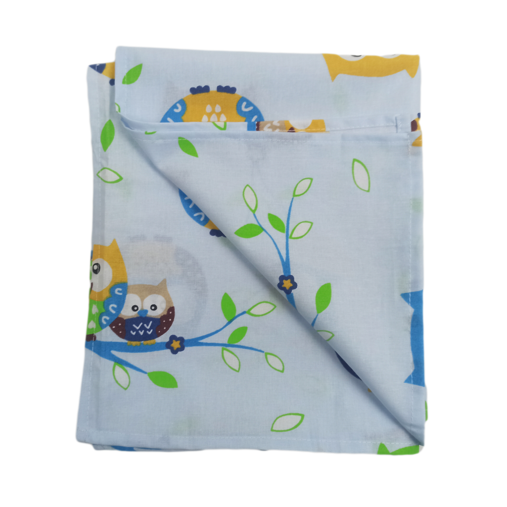 Простыня Совушки на блакитному 80х100 см бавовна (SH-8020-TXDICO-UA-32) Простыня Совушки на блакитному 80х100 см бавовна (SH-8020-TXDICO-UA-32)