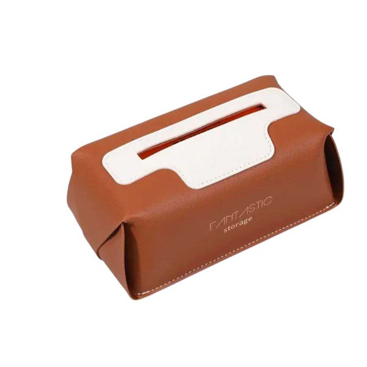 Серветка з еко шкіри 21х12х8 см Коричневий