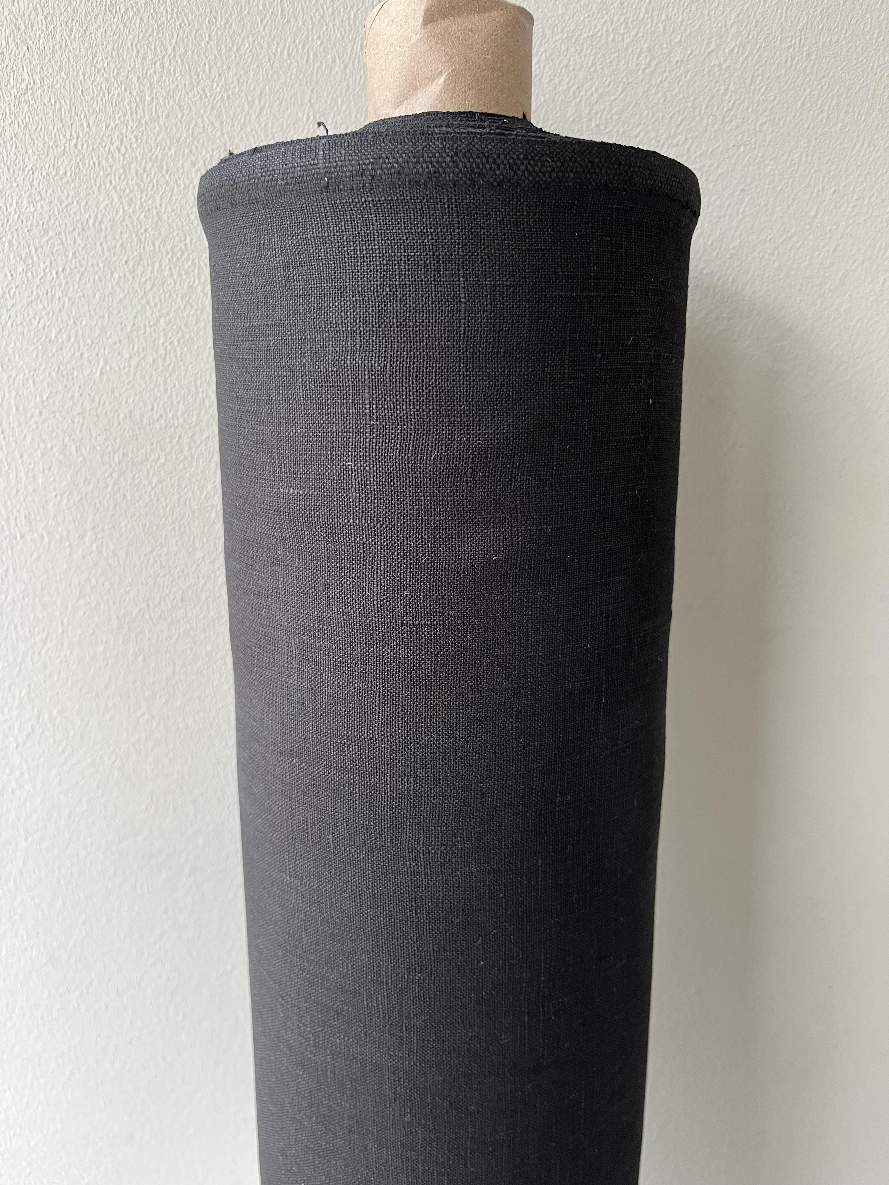 Ткань скатертная Linen Plus 100% лен 143 см 147 Черный