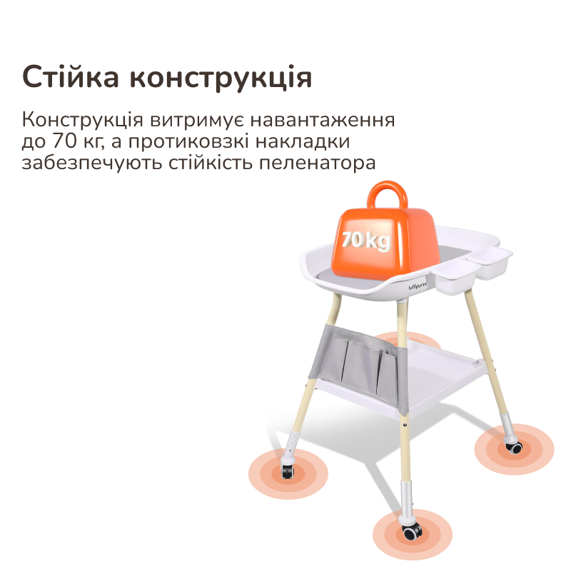 Пеленальный столик многофункциональный Falamino с горкой для купания и игрушкой-мобилем (BT-10) - фото 13 Пеленальный столик многофункциональный Falamino с горкой для купания и игрушкой-мобилем (BT-10) - фото 13