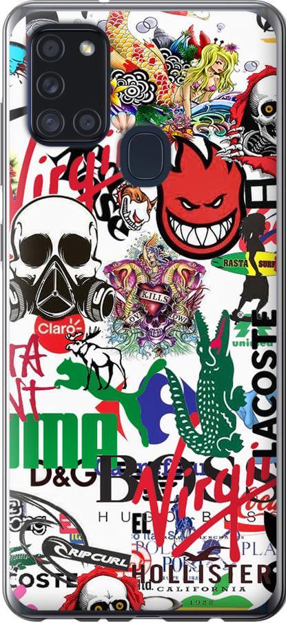 Чехол на Samsung Galaxy A21s A217F Many different logos (4022u-1943-42517) Чехол на Samsung Galaxy A21s A217F Many different logos (4022u-1943-42517)
