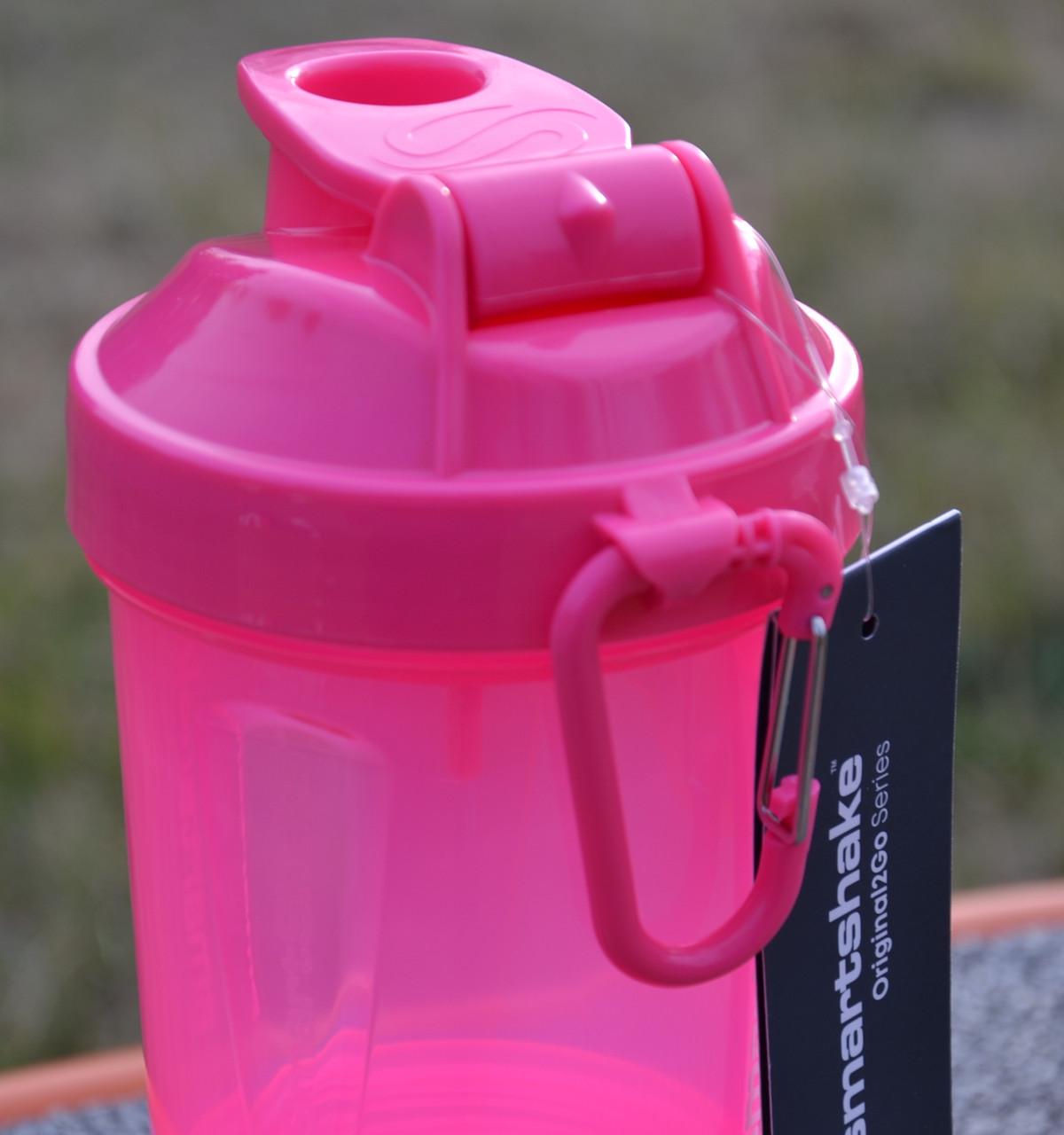 Шейкер спортивний SmartShake 2GO 600 ml Neon Pink - фото 7